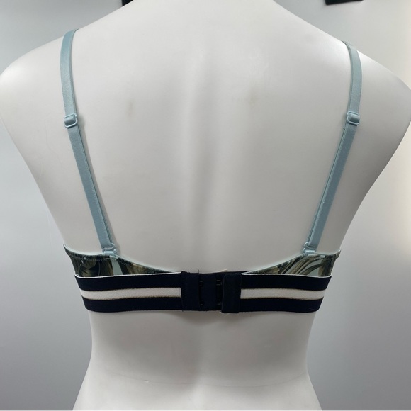 PINK VICTORIAS SECRET I Bra T-Shirt Lightly Lined Palm Tree Stripes 34C - Picture 5 of 15